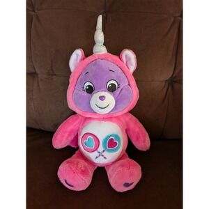 Care Bears Share Bear Unicorn Costume Plush Pink Purple 2021 Basic Fun 22309